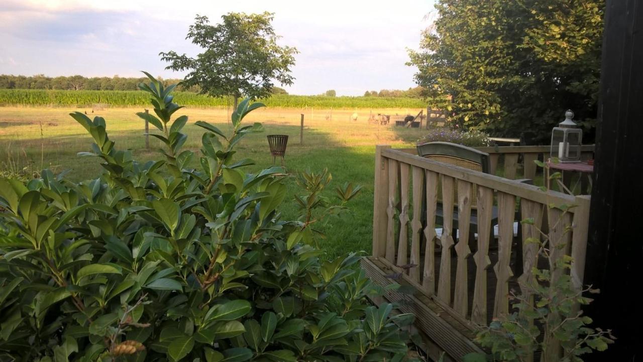 Pipowagen Lidewei Groningen Westerwolde Unieke Ligging Met Eigen Tuin En Vrij Uitzicht Over Veld Naar Natuurgebied Panzió Onstwedde Kültér fotó